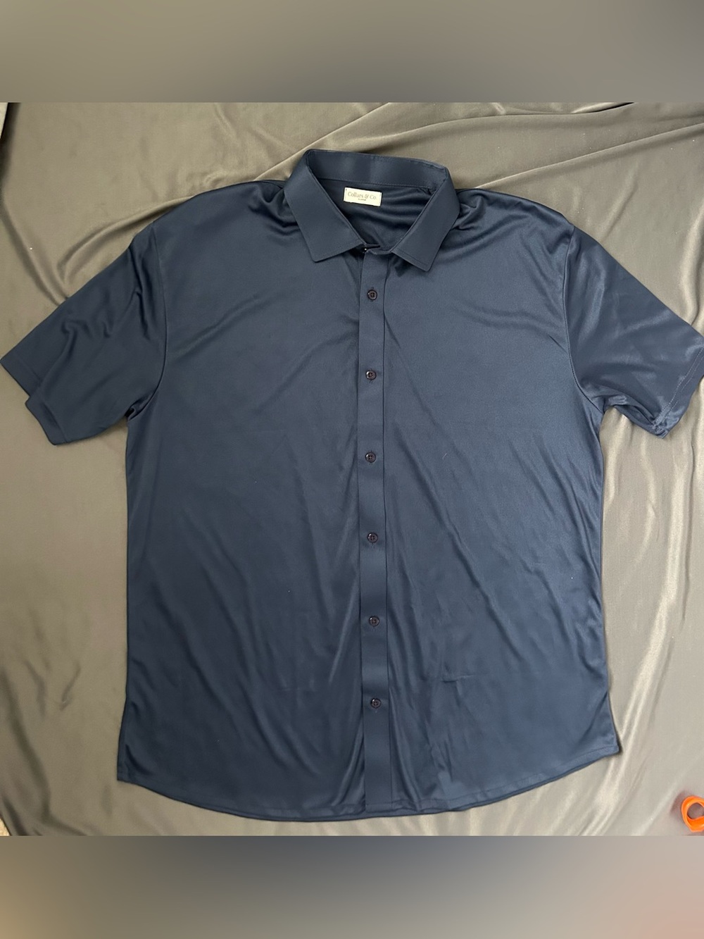 Collars and Co. Quattro Flex Short Sleeve Button Down shirt Men’s XL Navy Blue